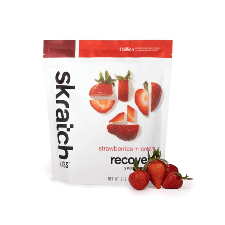 Skratch Labs Sport Recovery Drink Mix Accessories Skratch Labs Strawberries + Cream, 12 Serving Resealable Pouch 