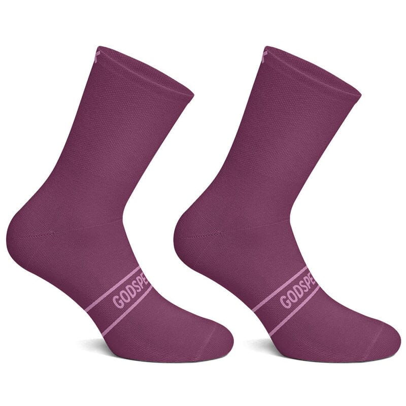 Godspeed Essential Athletic Socks Apparel Godspeed Socks Sangria Purple S/M 