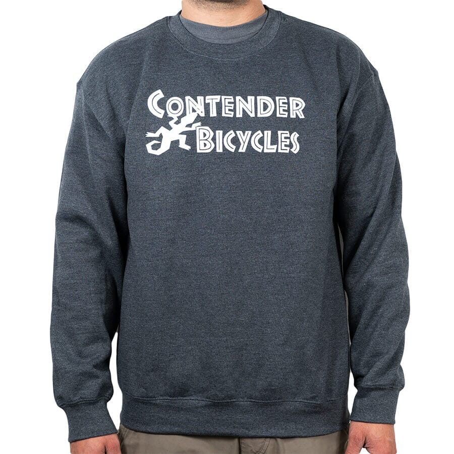 Contender Gecko Crewneck Sweatshirt APPAREL - MEN - LIFESTYLE Contender Bicycles Dark Heather XS 