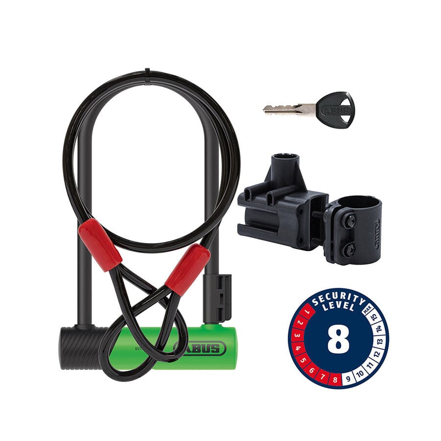 Abus Ultra 410K U-Lock + Cobra lock in green