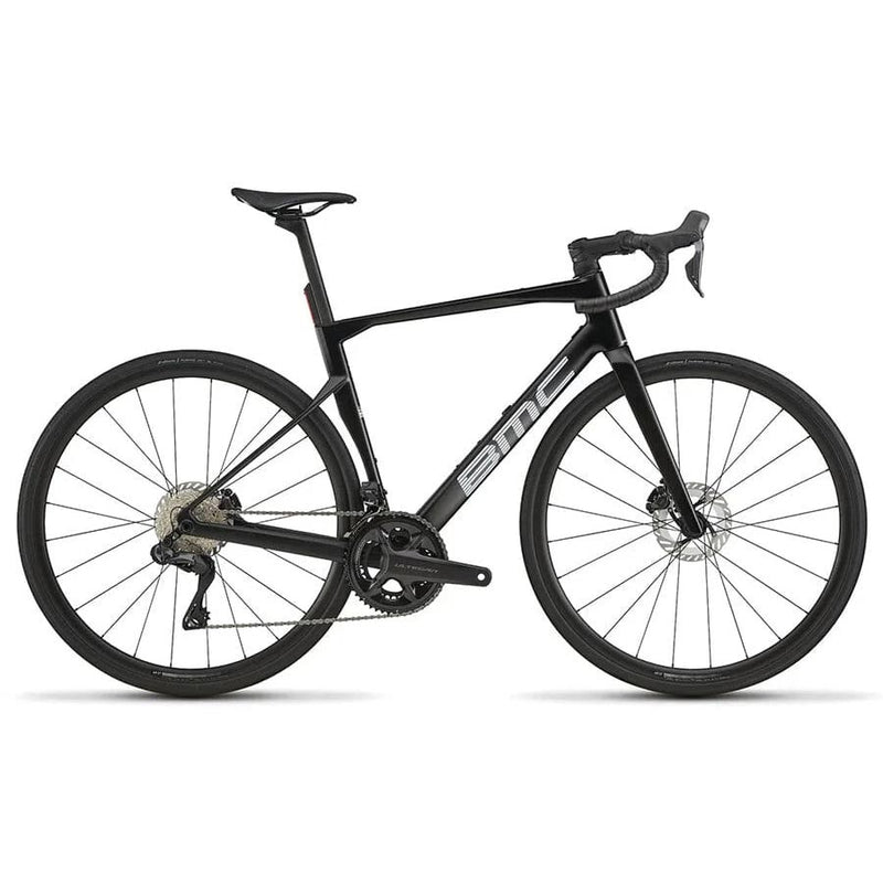 Black bicycle on a white background