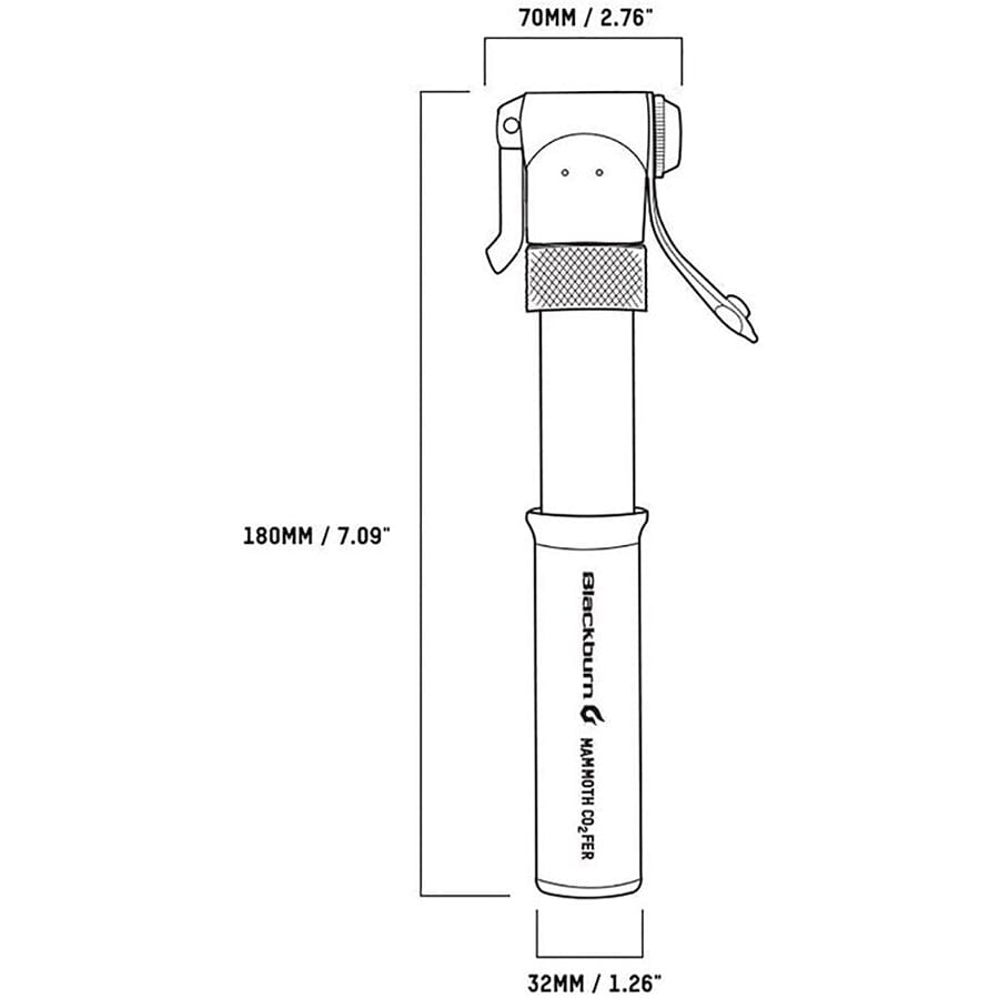 Blackburn Mammoth CO2 Mini-Pump Accessories Blackburn 
