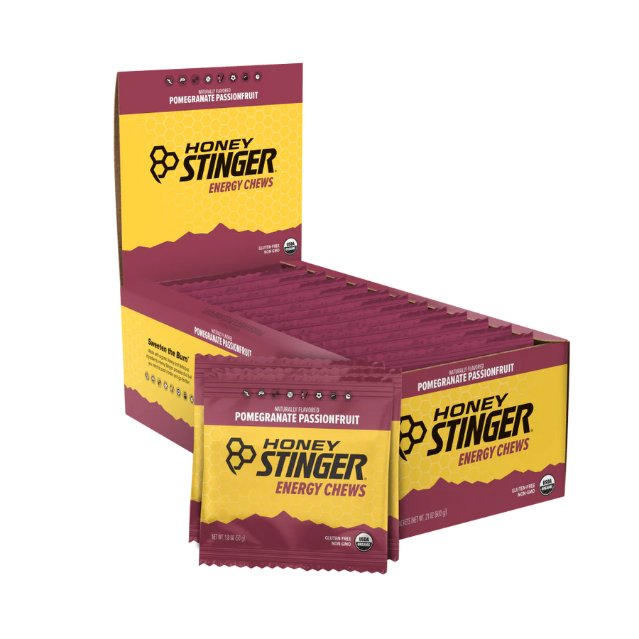 BOX of Honey Stinger Energy Chews Accessories Honey Stinger Pomegranate Passionfruit 12 / Box 