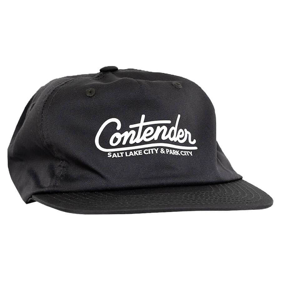 Contender Hat with Leather Strap Apparel Contender Bicycles Evening Shadow Gray 