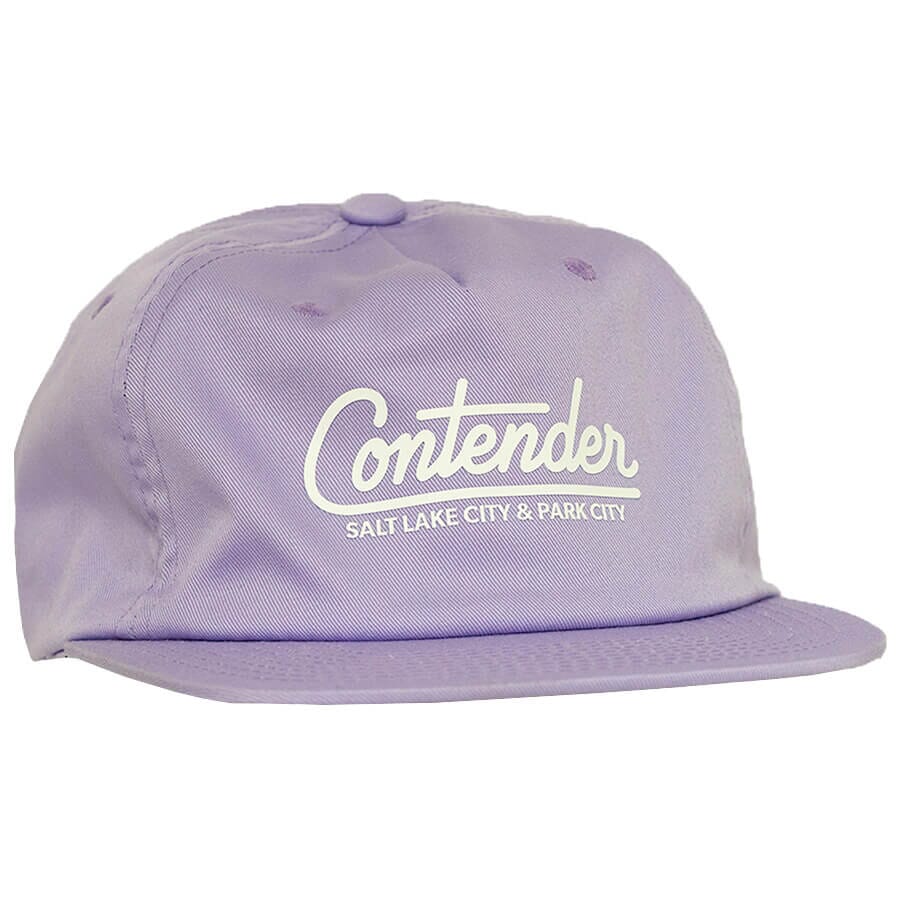 Contender Hat with Leather Strap Apparel Contender Bicycles Periwinkle 