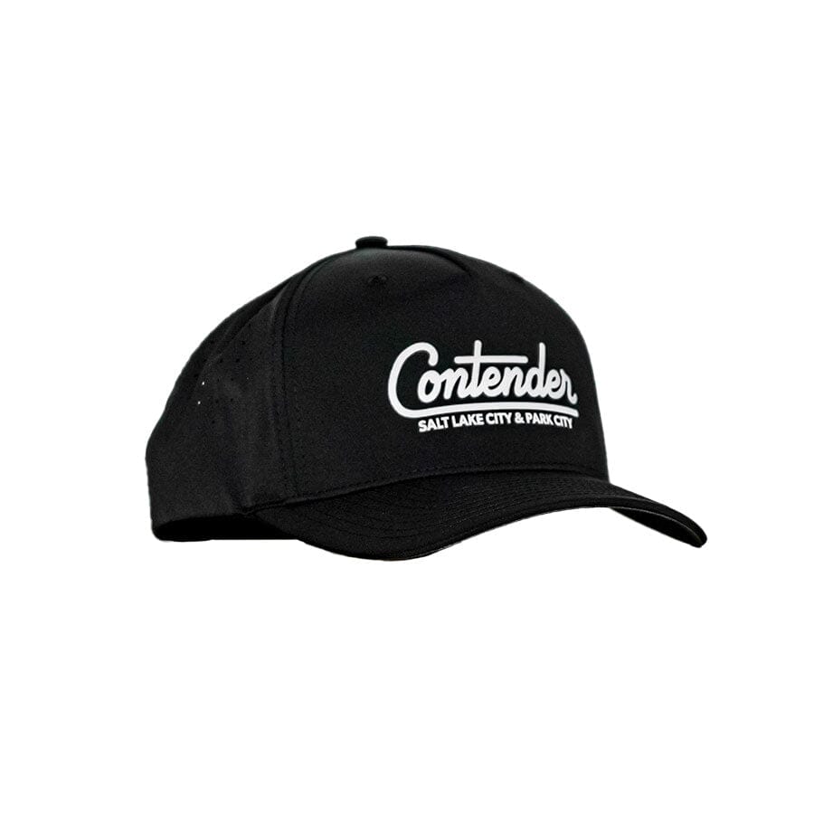 Contender Perf Hat Apparel Contender Bicycles Black One Size 