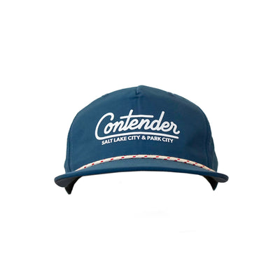 Contender Rope Perforated hat in blue available at Contender Bicycles.