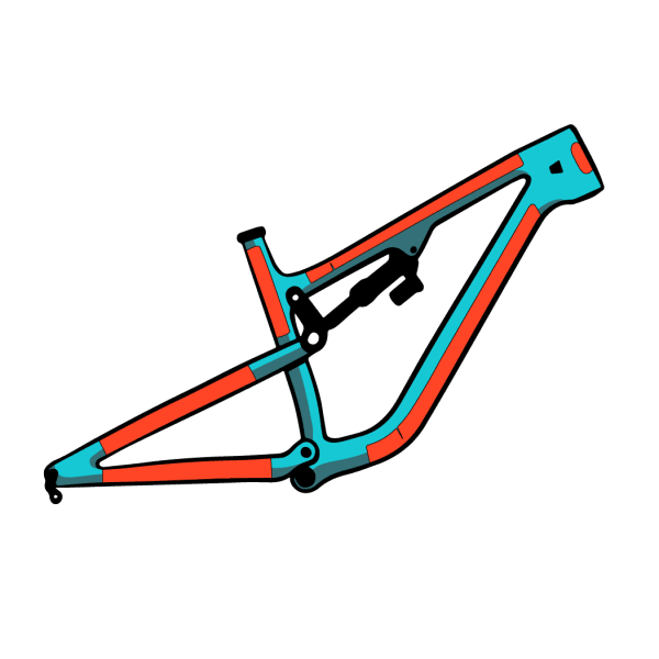 RideWrap Covered Protection - Dual Suspension MTB Frame Kit Accessories RideWrap Gloss 