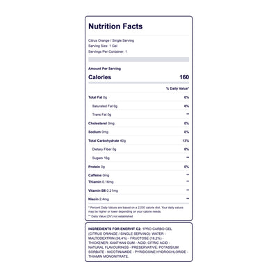 The Enervit Liquid Gel Citrus - Single Serving Nutrition