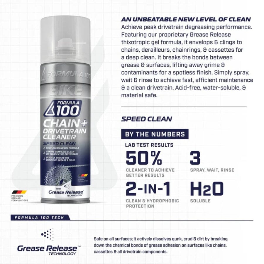 Formula 100 Speed Clean Chain + Drivetrain Degreaser - Spray, Relax & Rinse ACCESSORIES Formula 100 