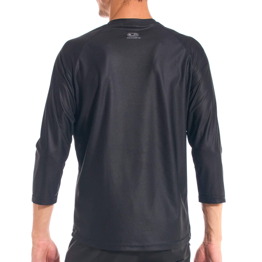 The Giordana Men's MTB 3/4 Sleeve Jersey Back View