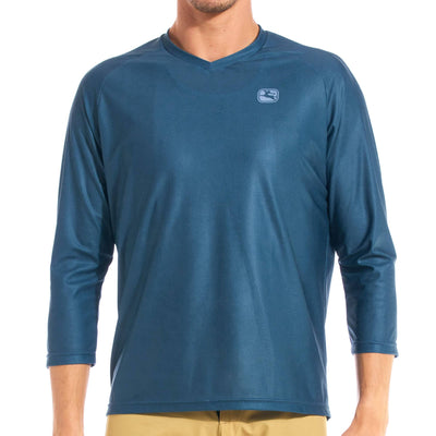 The Giordana Men's MTB 3/4 Sleeve Jersey in Slate Blue