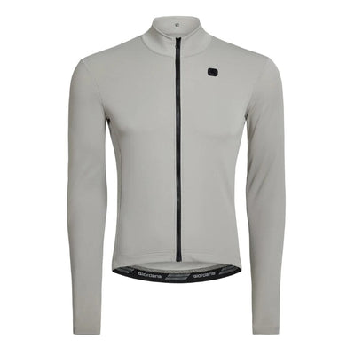 The Giordana Men's SilverLine Thermal Long Sleeve Jersey Lunar Grey Front View