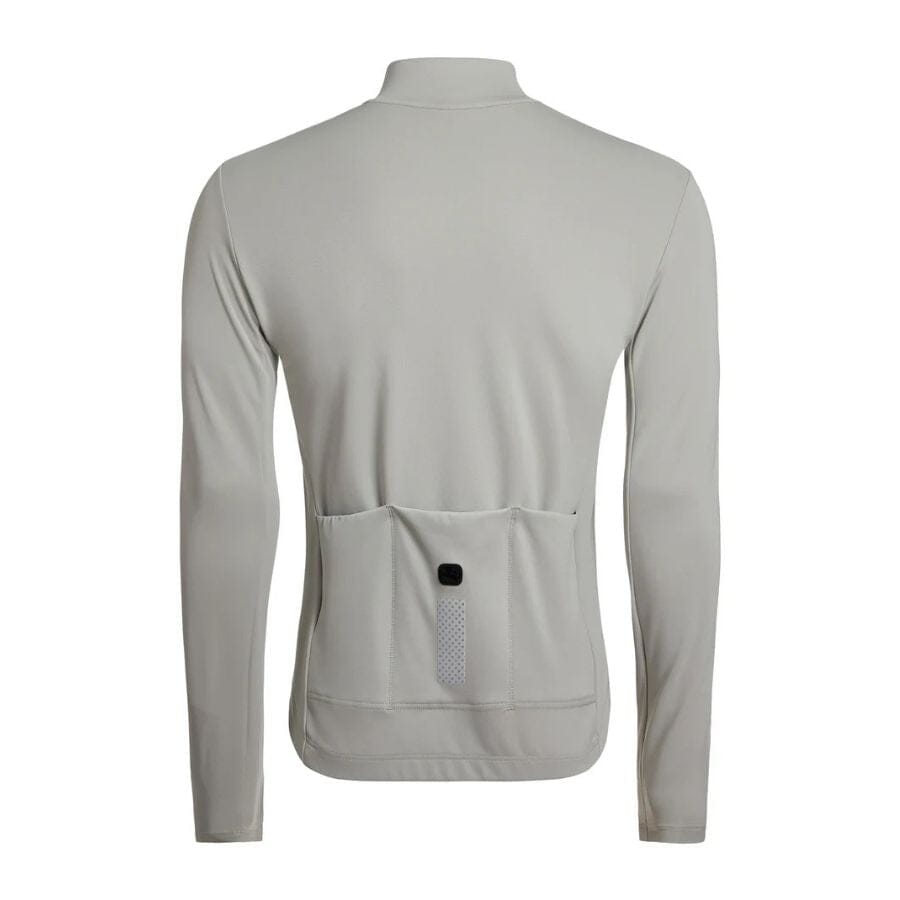 Giordana Men's SilverLine Thermal Long Sleeve Jersey in Lunar Gray in Back View