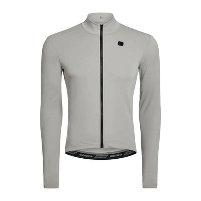 Giordana Men's SilverLine Thermal Long Sleeve Jersey in Lunar Gray in Back View