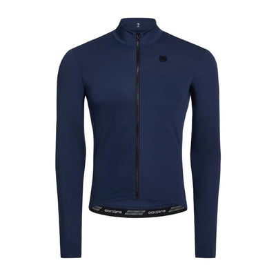 Giordana Men's SilverLine Thermal Long Sleeve Jersey in Sable Blue