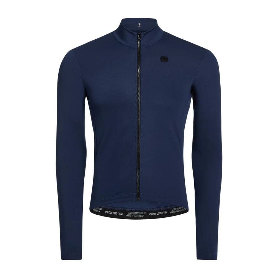 Giordana Men's SilverLine Thermal Long Sleeve Jersey in Sable Blue