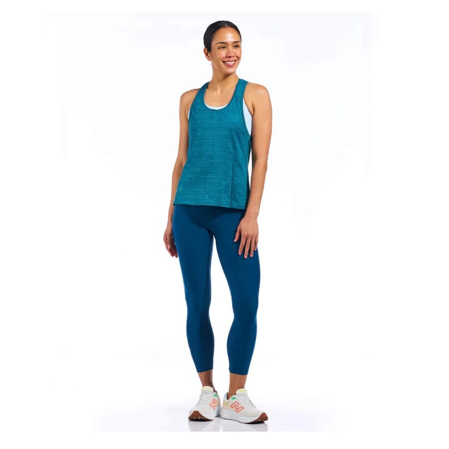 The Giordana Women's Activewear 7/8 Tight Petrol Front View