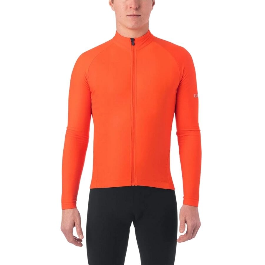 Giro Mens Chrono Thermal Long Sleeve Jersey APPAREL Giro Vermillion S 