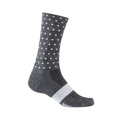 Giro Seasonal Merino Wool Socks Apparel Giro Charcoal / White Dots S