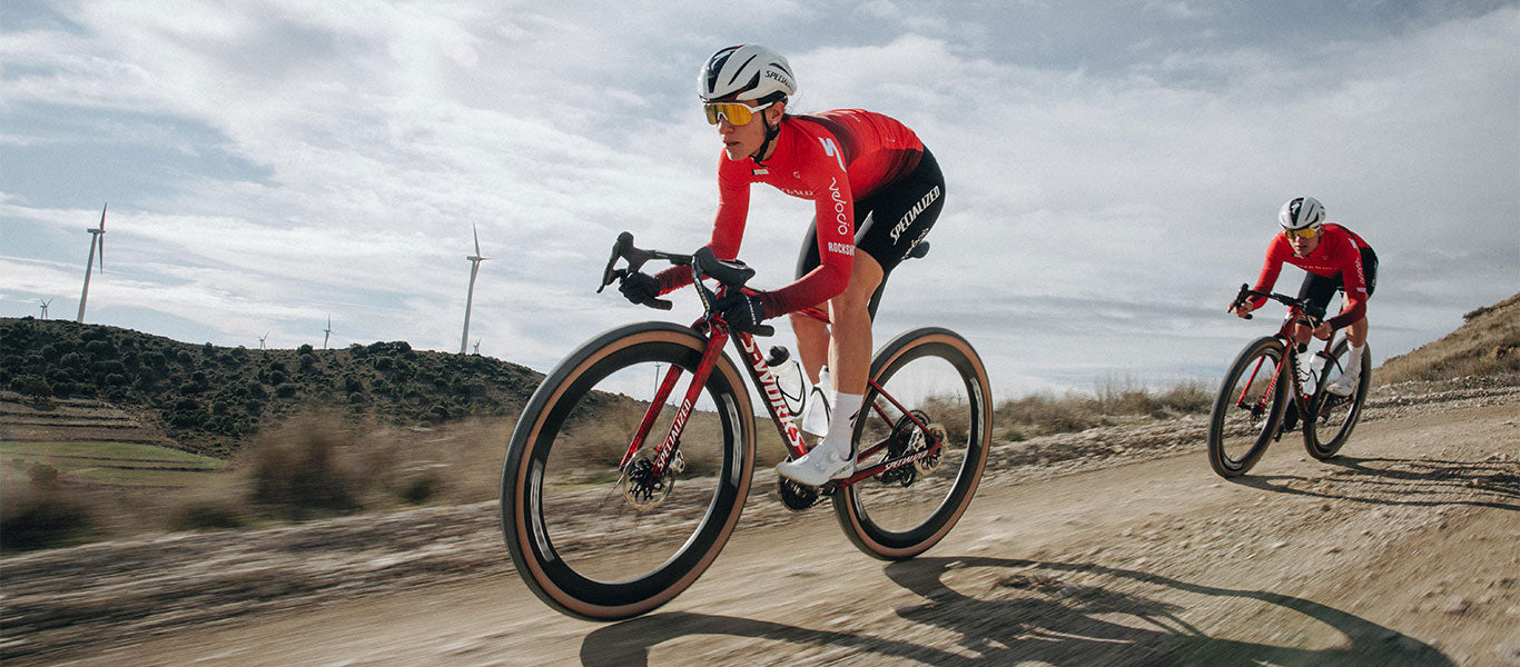 Specialized Crux ridden by two pro athletes.