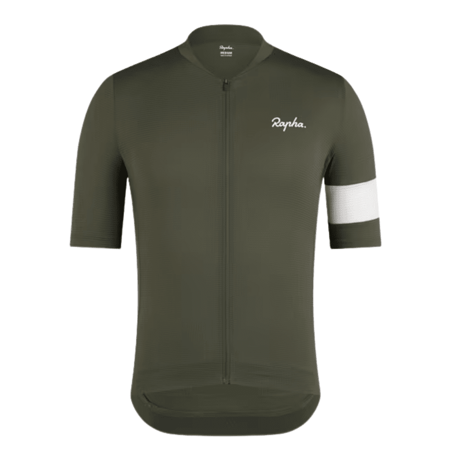 Rapha Core Lightweight Jersey APPAREL Rapha Dark Green / White XS 