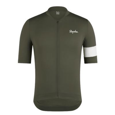 Rapha Core Lightweight Jersey APPAREL Rapha Dark Green / White XS 
