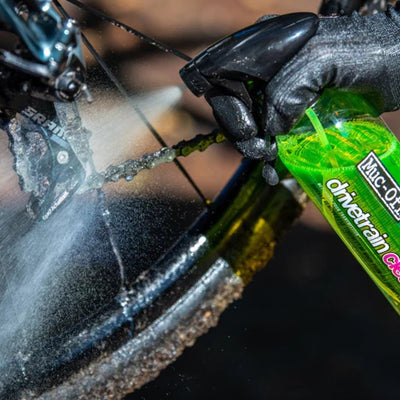 The Muc-Off Bio Drivetrain cleaner, 500ml Cleaning Derailleur