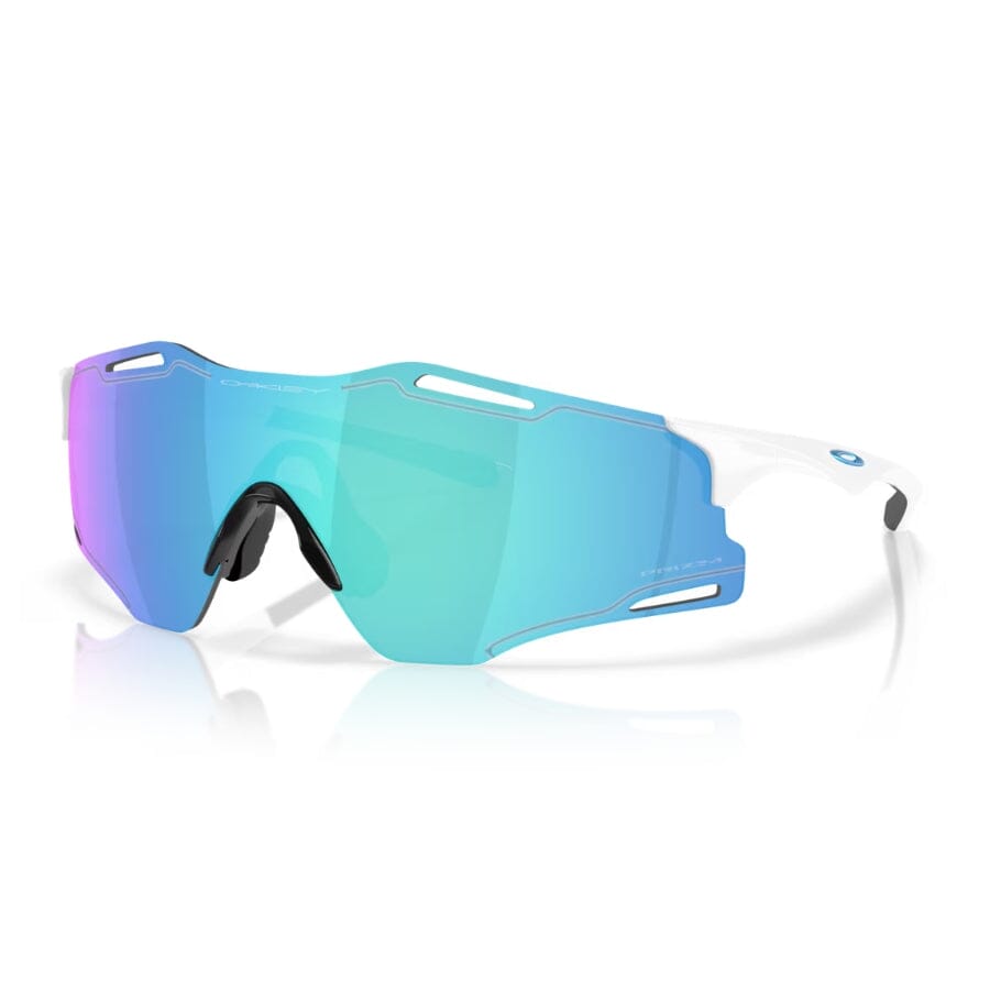 Oakley Cybr Zero Glasses APPAREL Oakley Prizm Sapphire Lenses / Polished White Frame 