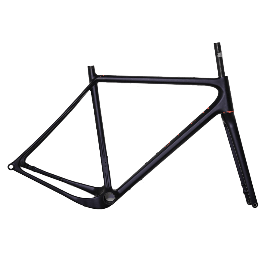 OPEN UP Frameset Bikes OPEN Matte Black/Salmon Custom LG 