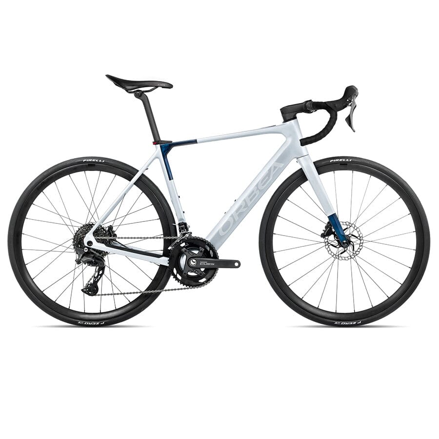 Orbea Gain M40 20mph BIKES Orbea Bikes Halo Silver (Matt) - Blue Carbon View (Gloss) S