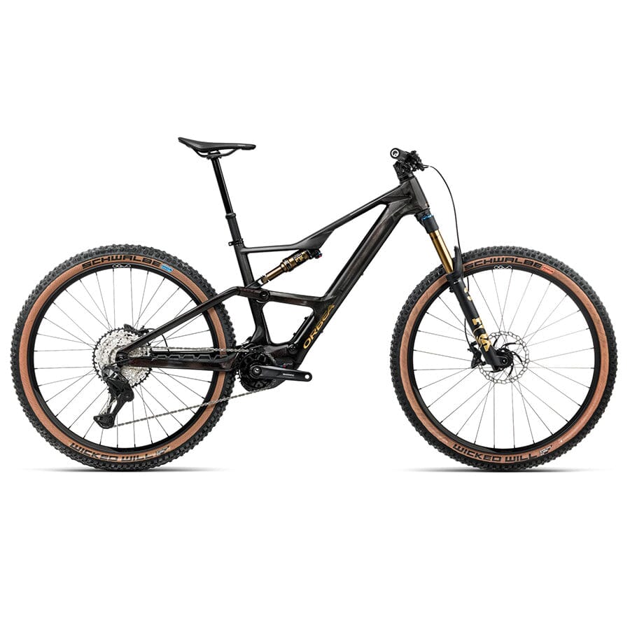 Orbea Rise SL M10 20MPH BIKES Orbea Bikes Cosmic Carbon View - Golden Sand (Gloss) S 630Wh Battery