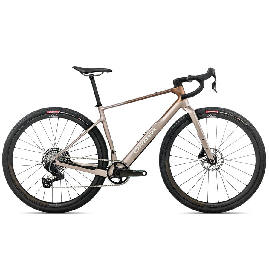 orbea terra carbon gravel bike Orbea Terra M21e Team 1X 2026 Nickel/Met Cinnamon Matt L