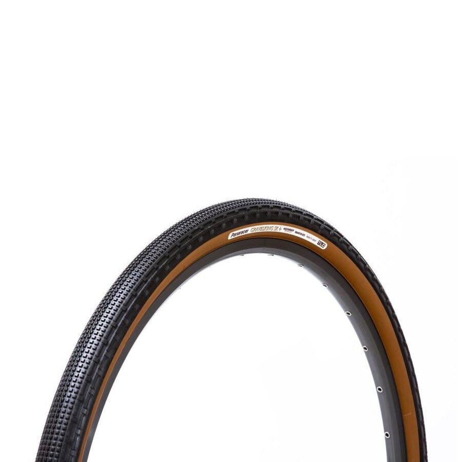 The Panaracer Gravelking SK Knobby Plus+ Folding Gravel Tire in Tan