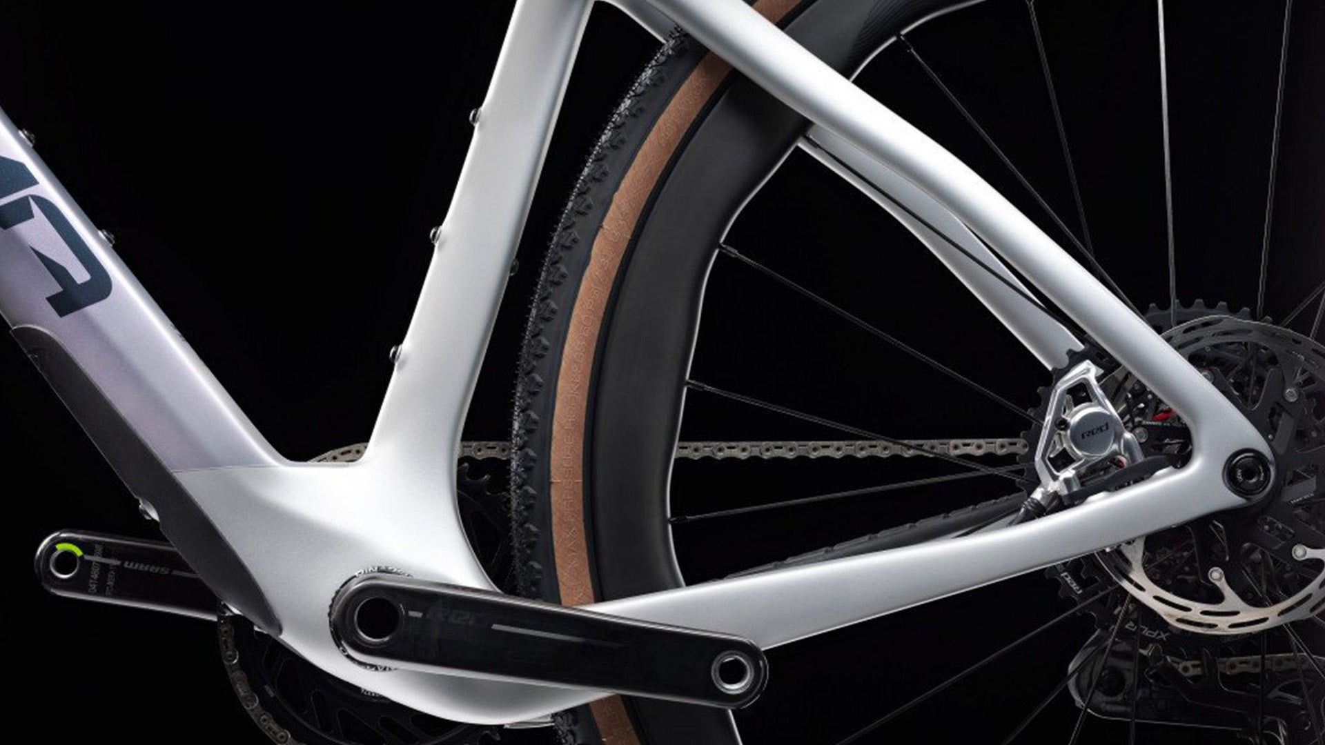 A detailed shot of the Pinarello dogma GR gravel Bike