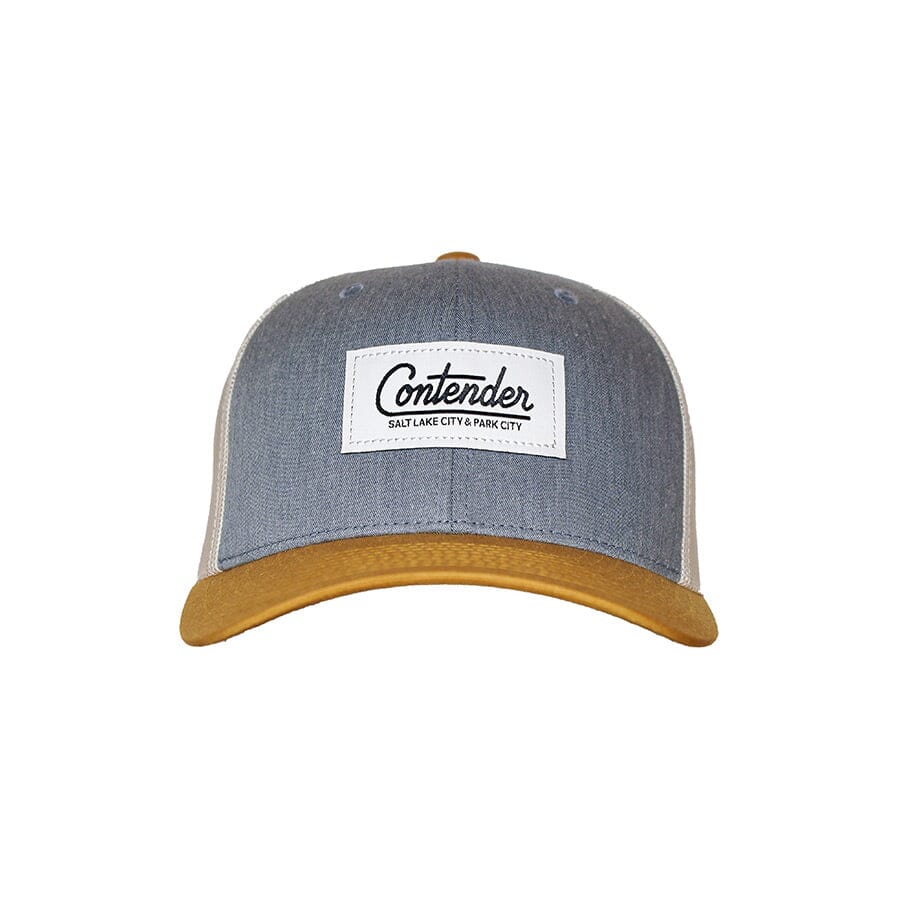Contender Classic Trucker Hat APPAREL Contender Bicycles Eggshell/ Khaki/ Steel 