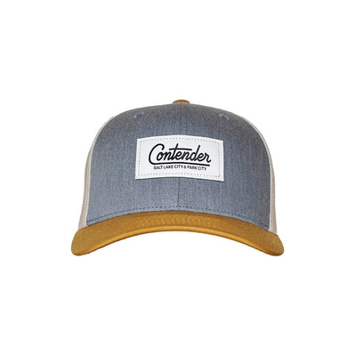 Contender Classic Trucker Hat APPAREL Contender Bicycles Eggshell/ Khaki/ Steel 