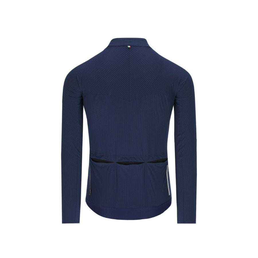Q36.5 Dottore Pro Long Sleeve Jersey 
 in navy, back view, available at Contender Bicycles