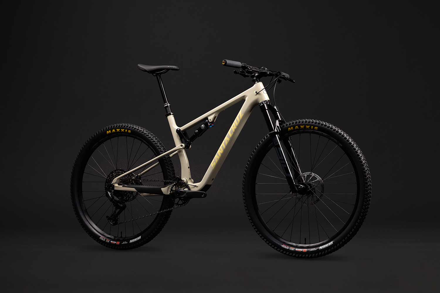 Tan Santa Cruz Blur in front of a grey background.