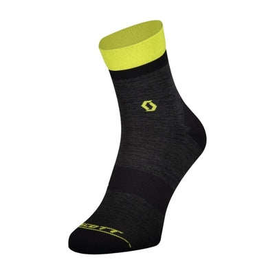 Scott Trail Quarter Sock Apparel SCOTT Bikes Dark Grey / Sulphur Yellow L (42-44) 