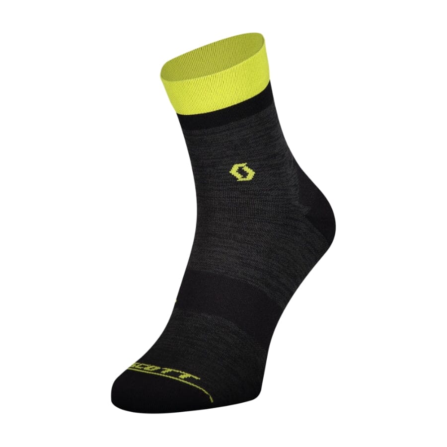Scott Trail Quarter Sock Apparel SCOTT Bikes Dark Grey / Sulphur Yellow L (42-44) 