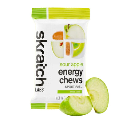 Skratch Labs Energy Chews Sport Fuel Accessories Skratch Labs Sour Apple Single Pouch 