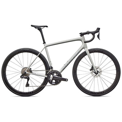 Specialized Aethos 2 Expert Di2 BIKES Specialized Bikes Gloss Dolomite Metallic / Blue Pearl Over Shadow Silver 54