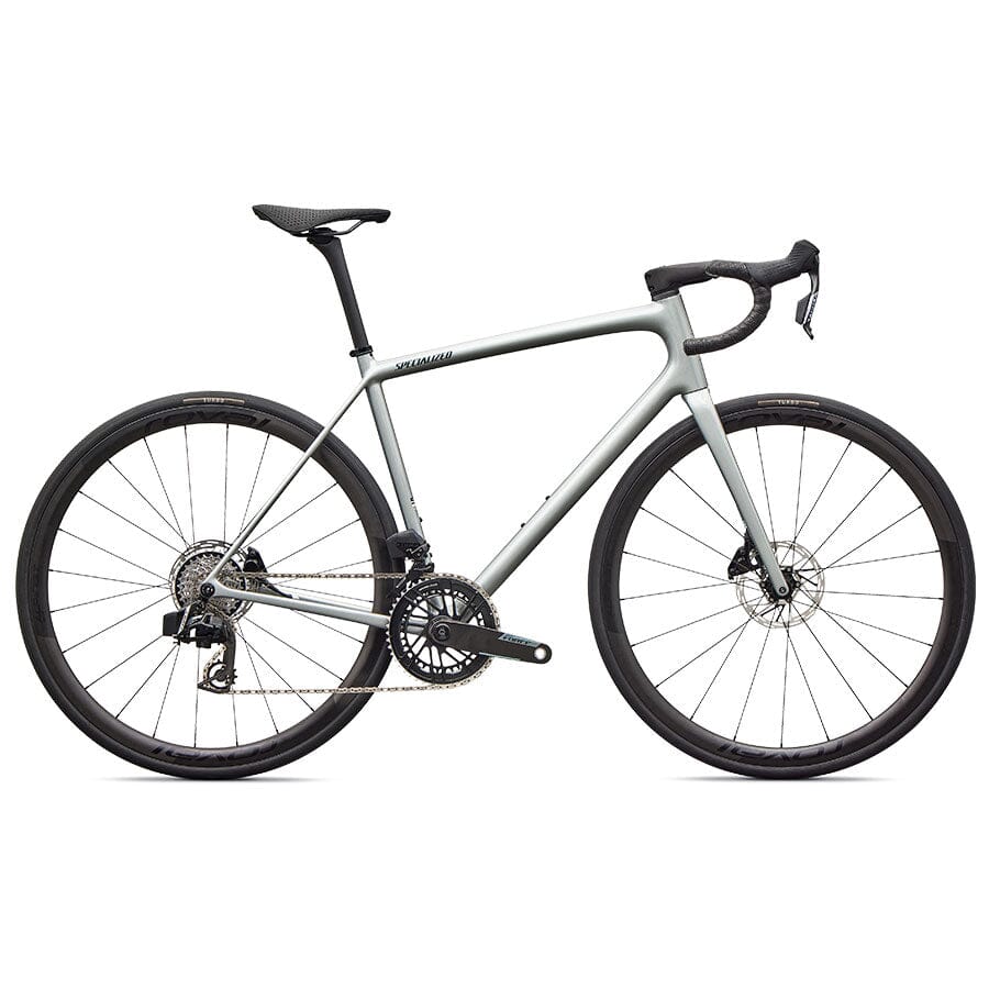 Specialized Aethos 2 Pro AXS BIKES Specialized Bikes Gloss Shadow Silver / Emerald Metallic 52 