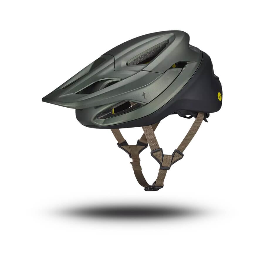 The Specialized Camber helmet in forest green and black