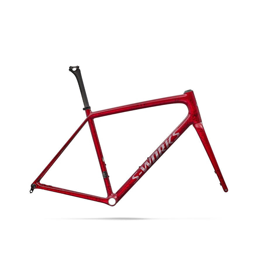Specialized S-Works Aethos 2 Frameset BIKES Specialized Bikes Sandstone Metallic Base / Red Tint 54 