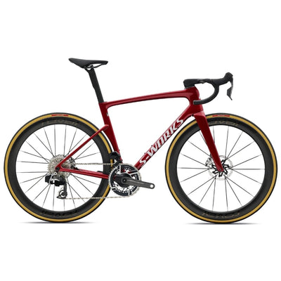 Specialized S-Works Tarmac SL9 - SRAM RED AXS BIKES Specialized Bikes Gloss Ruby Metallic / White Silver Metallic 49 