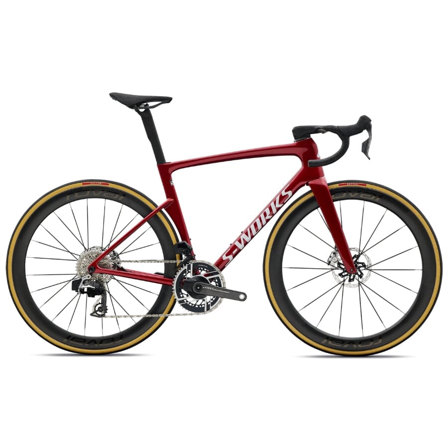 Specialized S-Works Tarmac SL9 - SRAM RED AXS BIKES Specialized Bikes Gloss Ruby Metallic / White Silver Metallic 49 