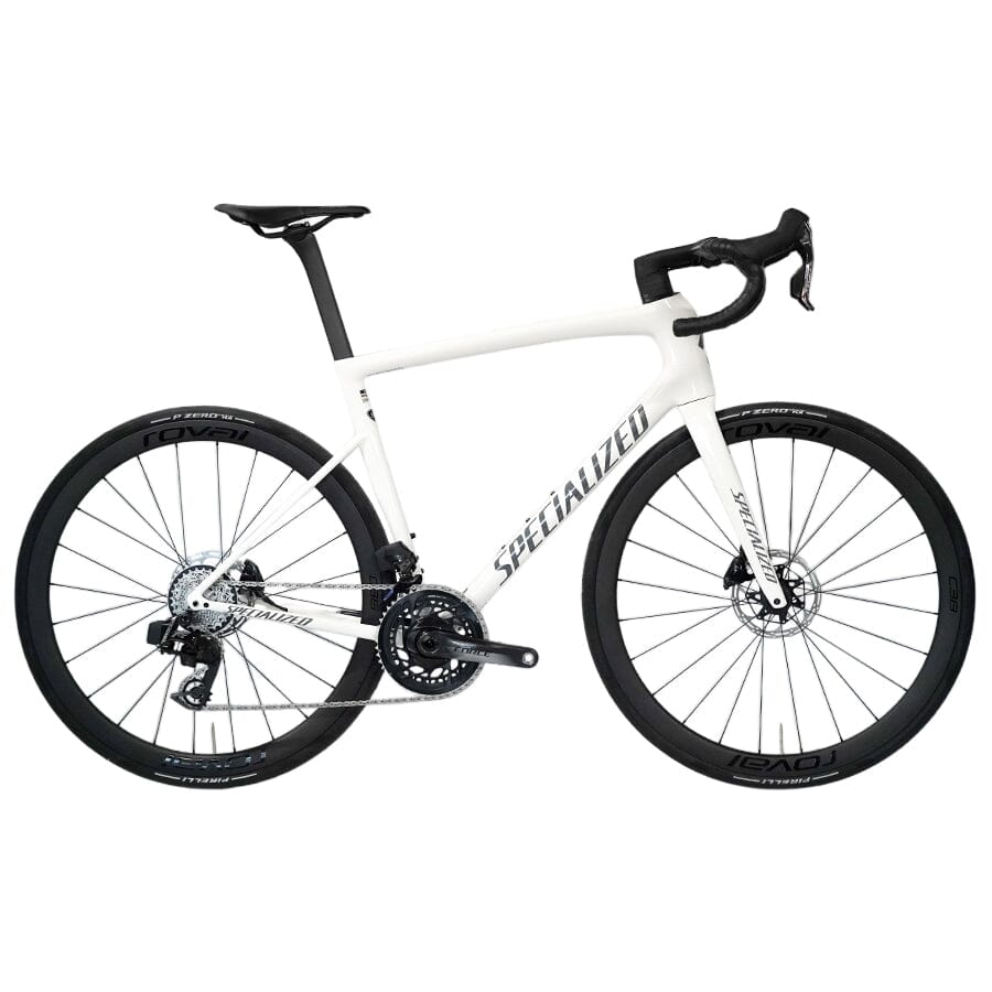 Specialized Tarmac SL8 Force AXS E1 *Contender Custom* BIKES Specialized Bikes Gloss Dune White / Black Pearl Over Ashen 58 