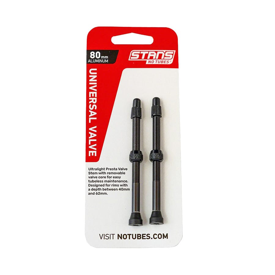 Stan's NoTubes Alloy Valve Stems COMPONENTS Stan's NoTubes Black 80mm 